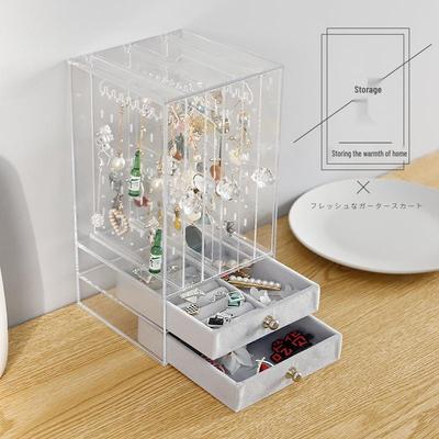 Staubdichter Schmuckorganisator aus Acryl: Transparente Hängebox für Ohrringe & Halsketten