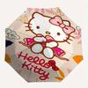 Hello Kitty,Autumn Leaves Automatic Folding Umbrella-Simple 8-Rib Design, Bright Cartoon Pattern, Durable Iron Frame, Suitable For Travel, O