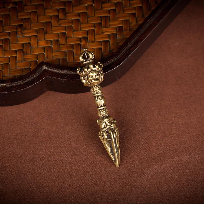 Messing Vajra Stößel Schlüsselanhänger und Auto Anhänger Ornamente