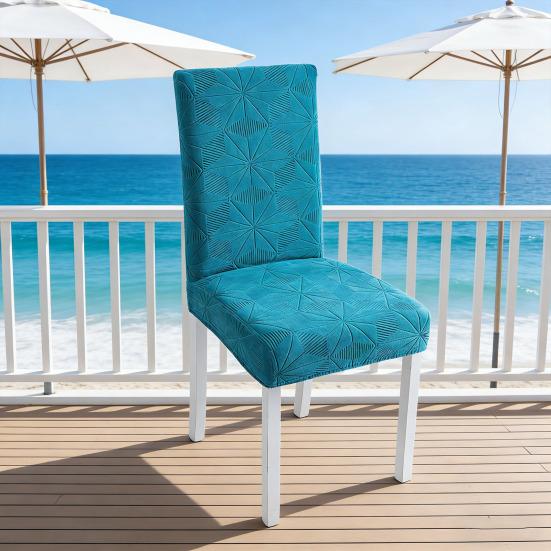 Velvet Chair Cover for Dining Room Stretch Parson Chair Slipcover Removable Washable Seat Protector for Wedding Party Home Restaurant Hotel Banquet