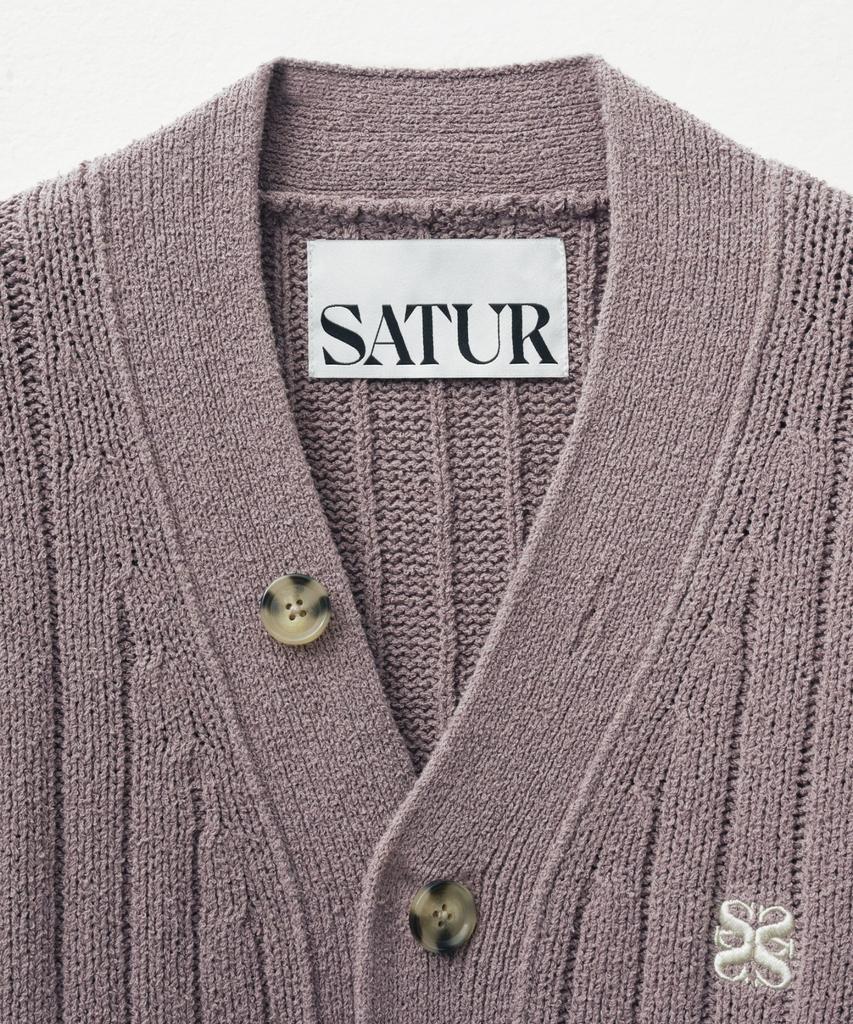 Seteo Faro Oversized Boucle Cardigan Vintage Purple (Type C)