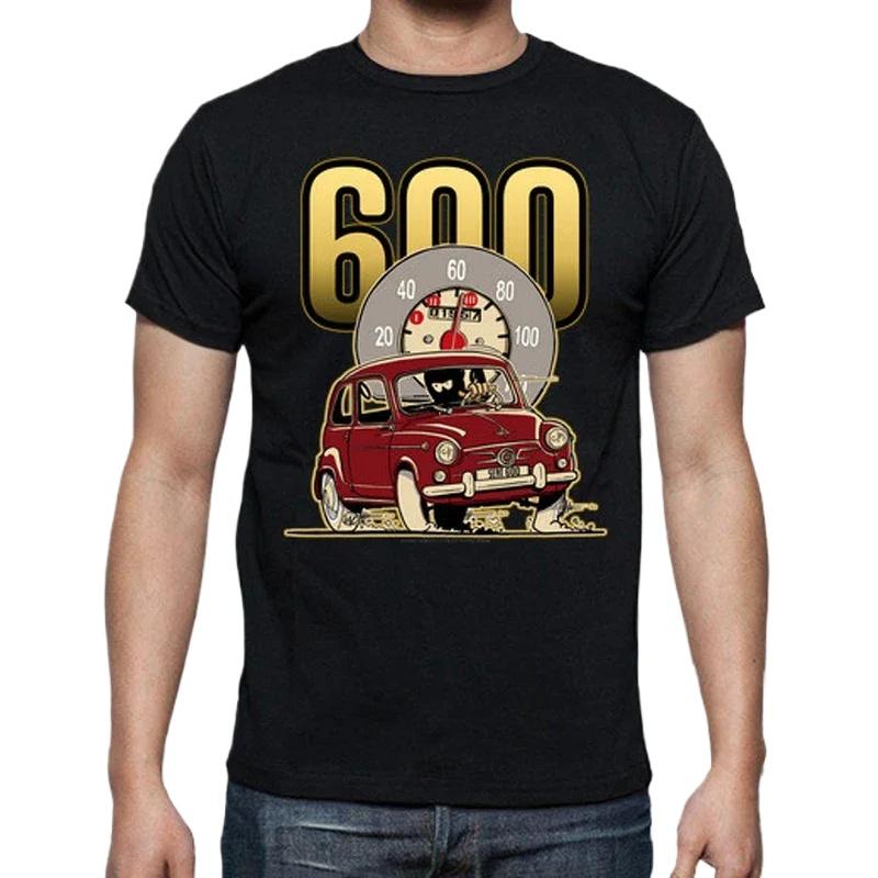 

Vintage Classic Spain 600 Cartoon Car T Shirt. New 100% Cotton Short Sleeve O-Neck T-shirt Casual Mens Top - Men s Summer Co... 5XL різнокольоровий