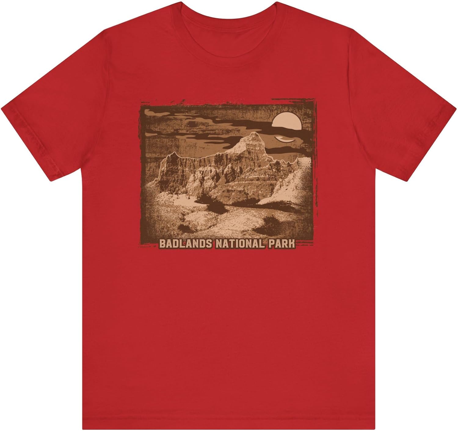 

Badlands Retro Poster Graphic Design Tee, Badlands Shirt, Vintage Tees, Art Design T-Shirt, Graphic Tee, Retro Art Shirts Red 5XL різнокольоровий