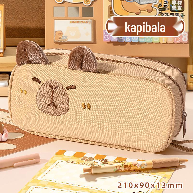 Kaba Bear 3D Animal Pencil Case - Seven-Layer, Large-Capacity Cartoon Organizer Bag Large Capacity Animal Pencil Case
