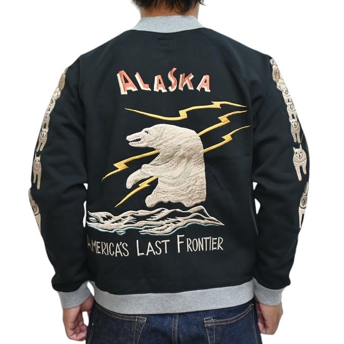 

Tailor Toyo TT69475 Свитшот на молнии Сука АЛЯСКА Alaska Sukajan Tailor Toyo (XL) чёрный