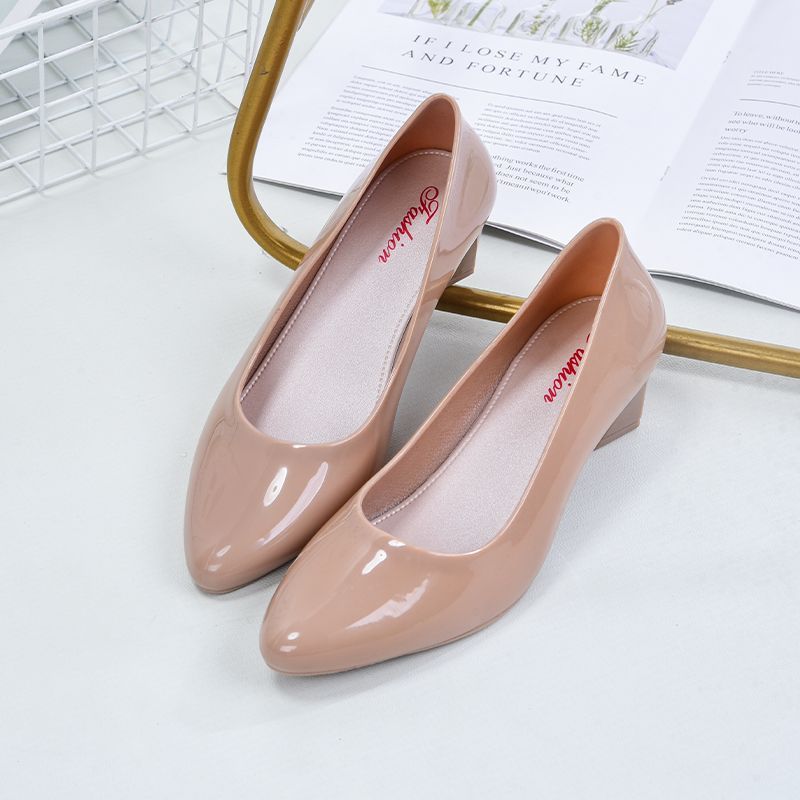 

Мода FHC Новые Женские Туфли, Мягкий ПВХ Высокие Каблуки, Кухонные Кристальные Рабочие Туфли, Слипоны, Острый Носок, Черный, Синий, Розовый, Хаки, Дропшиппинг 36