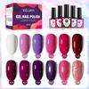 12 Colors Gel Nail Polish Set Trendy Shades UV Soak Off Nail Gel Salon Starter Kit Mini Collection