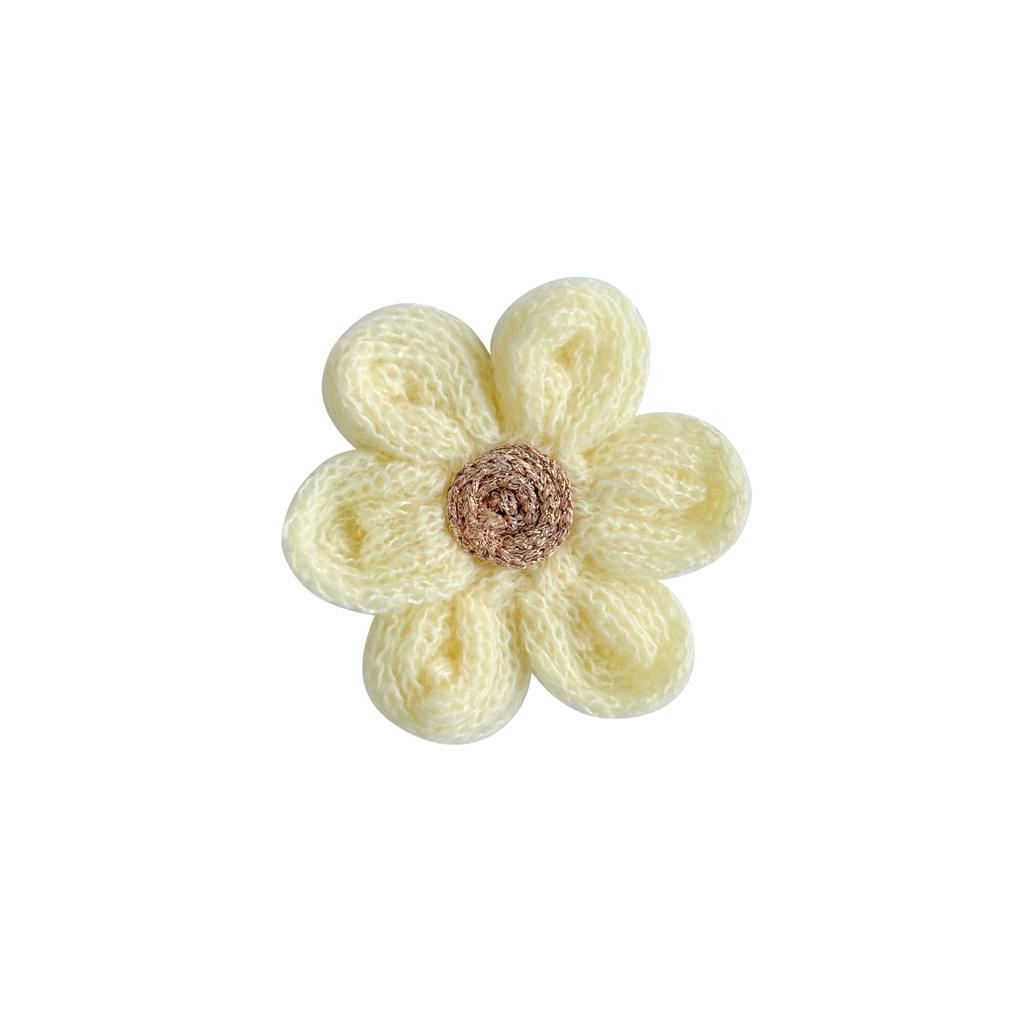 Cute Wool Knitted Flower Jewelry Handmade Diy Six-Petal Flower Accessories Hair Accessories Corsage Clothing Accessories