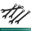 Black Dual-Head Open-End Box-End Wrench Set for Auto Repair and Maintenance