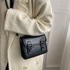 New Retro Red Small Square Bag For Women Daily Commuting Versatile Female Crossbody Bags Pu Leather Solid One Shoulder Pack