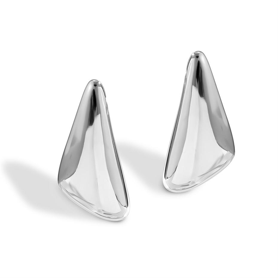 

Серьги-подвески в виде треугольных капель воды, милые и крутые серьги для деловых поездок, универсальные минималистичные женские серьги серебряный