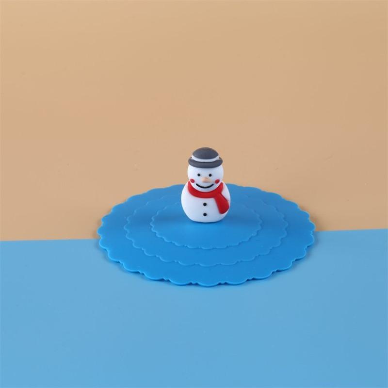 Silicone Universal Wave-shaped Cup Lid Soft Cover Dust-proof Food-grade Mug Daily Student Supplies