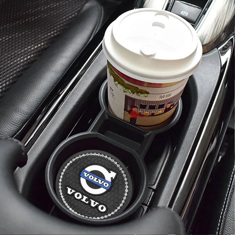 1/2 Adet Araba Bardak Altlığı Kauçuk Su Bardağı Şişe Tutucu Kaymaz Ped Volvo S40 S80L S60 S90 S70 XC40 XC90 XC60 V40 V60 V90 V70 İçin