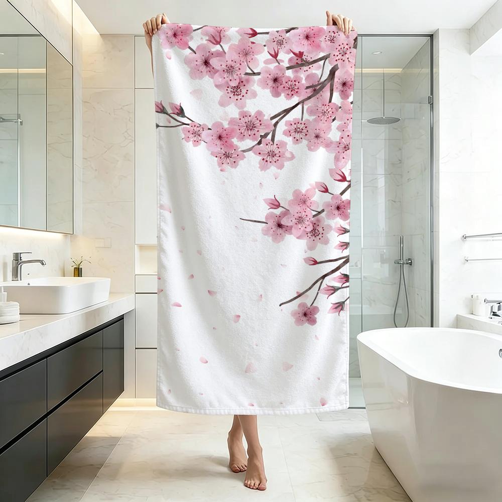 Kirschblüten-Handtuch Fünf-Sterne-Hotelqualität Umweltfreundlich Ultraweiche Dicke Handtücher & Strandtücher