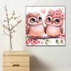 New Arrival 5D DIY Full Circle Diamond Painting "Pink Owl Couple" Embroidery Cross Stitch Home Decor Gift