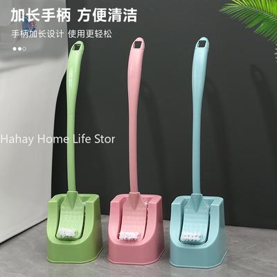 Toilet Brush Long Handle Refillable Brush Bathroom Cleaning Accessories Double Sided Toilet Brush Cleaning Supplies
