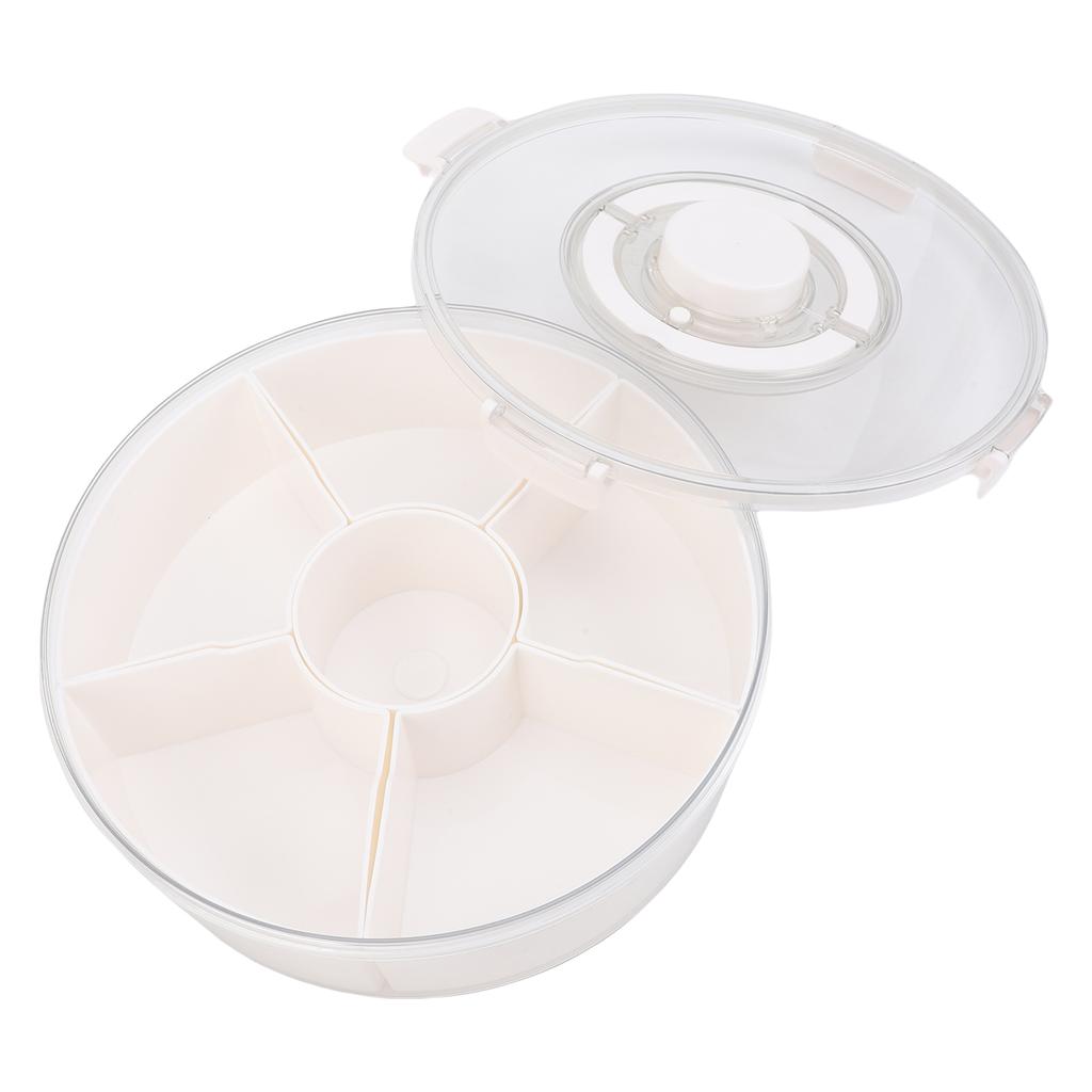 Vacuum Divided Serving Tray with Lid Handle Snackle Box Charcuterie Container for Fruits Nuts Snacks Party Entertaining