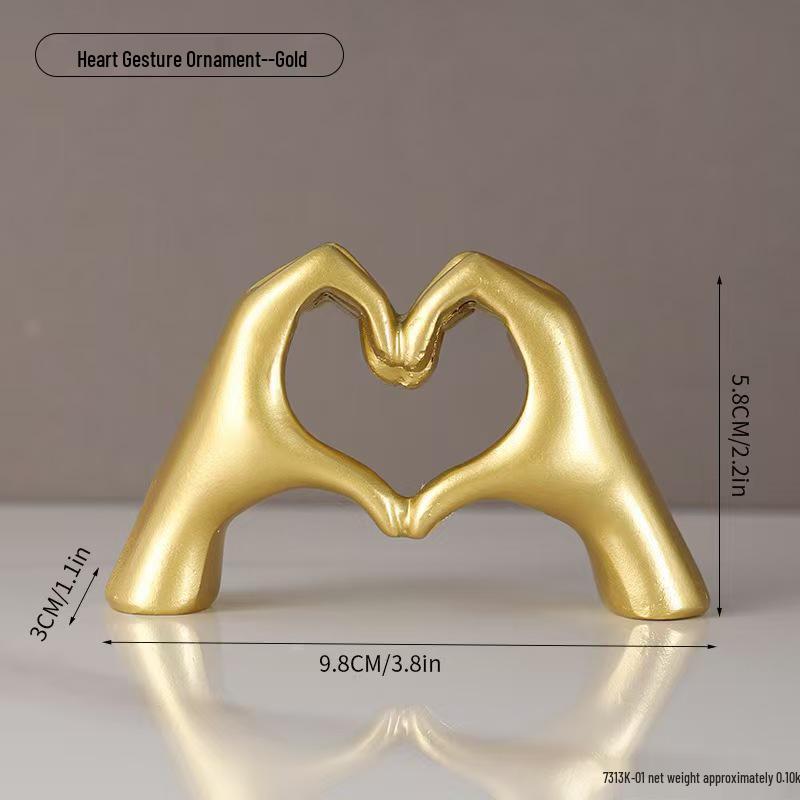 Heart-Shaped Love Ornament for Desktop - Perfect Valentine’s Day or Birthday Gift