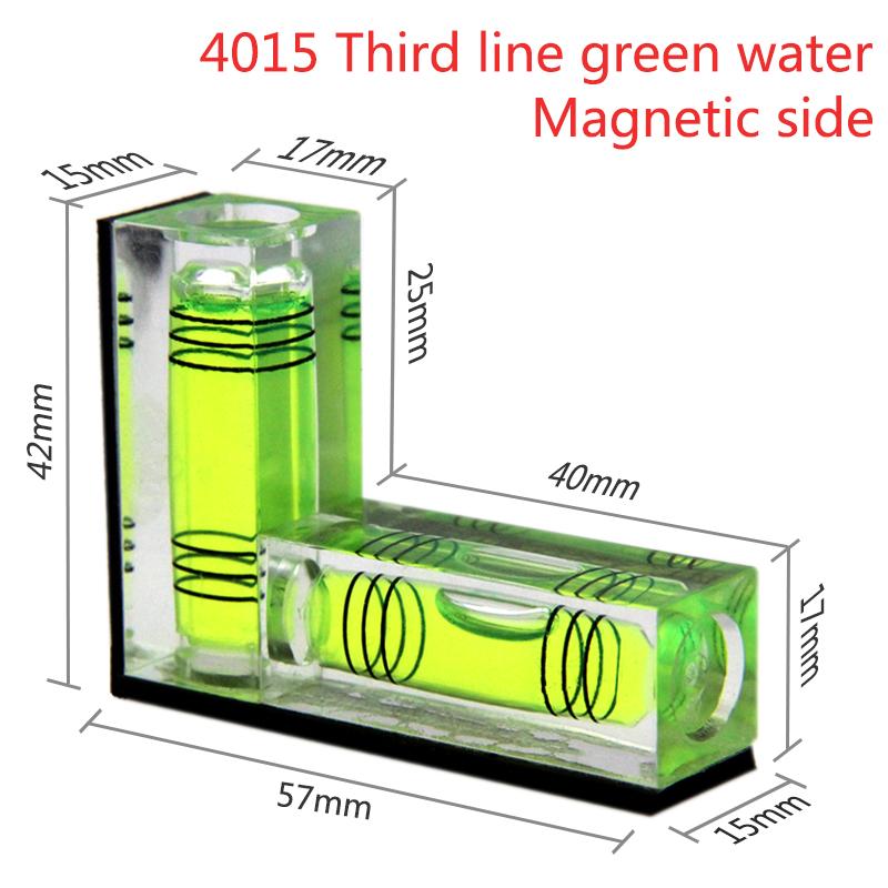 Portable Level, Plastic L-shaped Bidirectional Bubble Level with Magnetic Level On The Side
