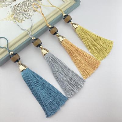 Chinese-Style Imitation Jade Tassel Fan Pendant for Antique Decoration