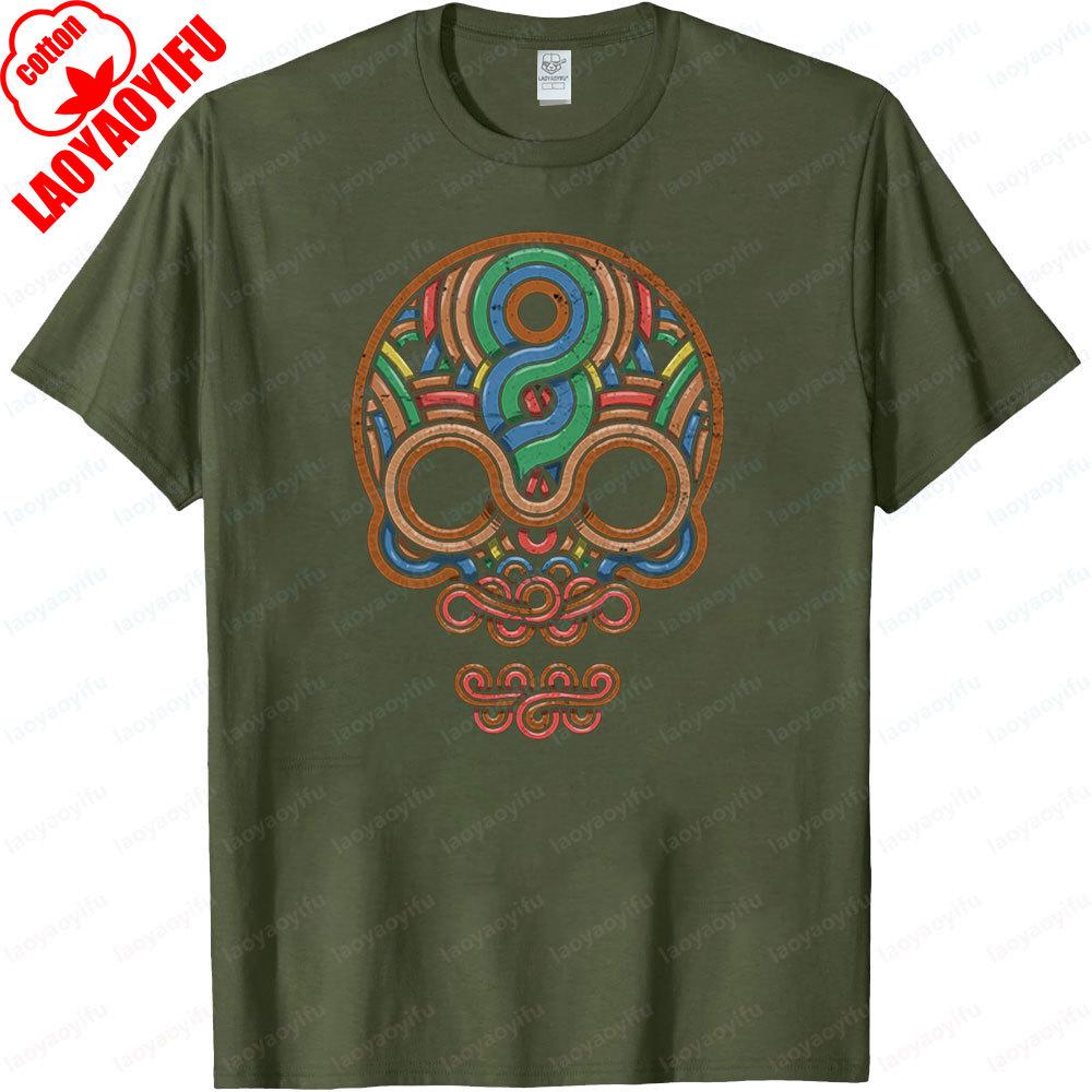 INCA SKULL Tshirt Inka Mayans Aztecs Tshirt American Indians Sugar Native Tribes Shirt Men Summer Crewneck Cotton Short Sleeve