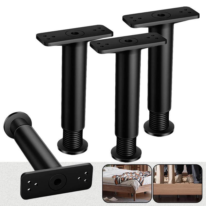 2PCS Telescopic Adjustable Heavy-Duty Support Leg for Bed Frames & Furniture - Robust Plastic Steel, Easy Install