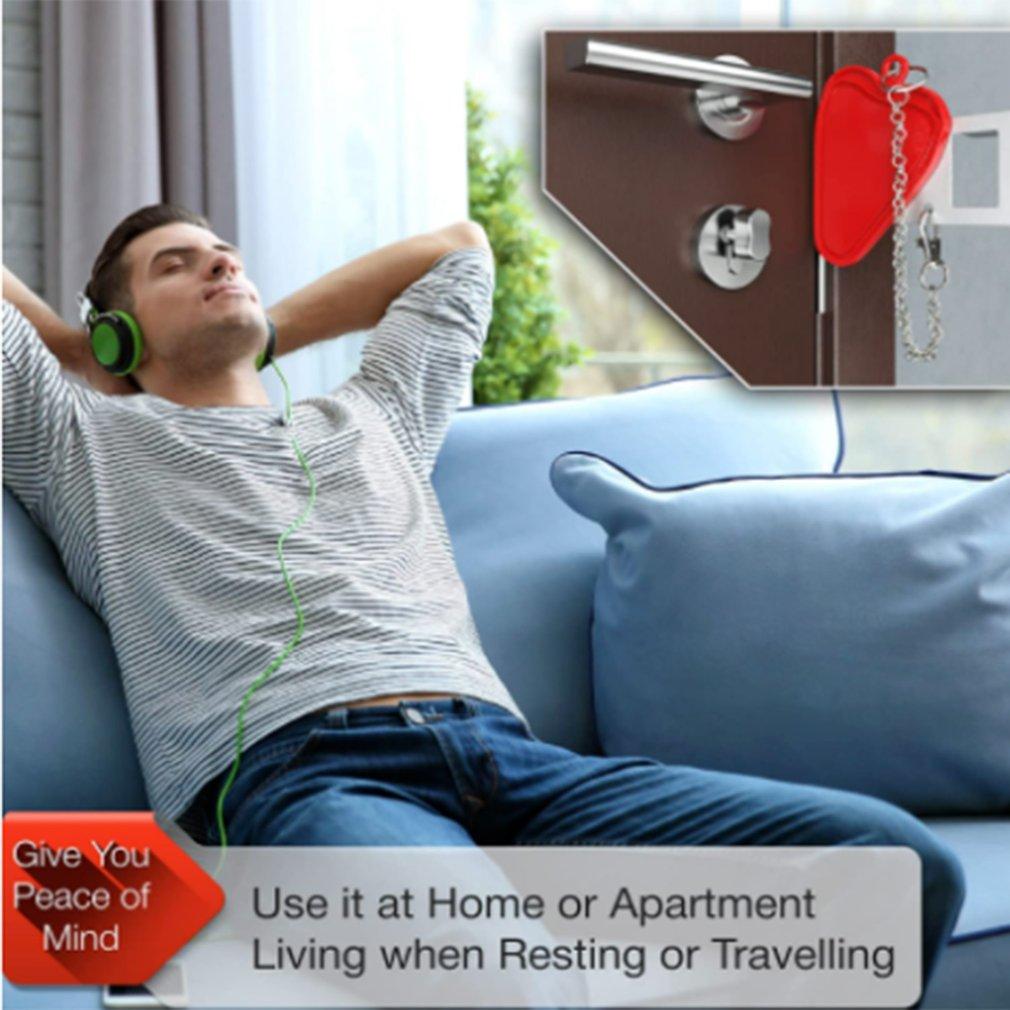 Tragbares Doppelloch Türschloss Lockdown Sicherheitsverschluss Tür Zusätzliches Schloss Innentür Schließfach Sicherheitsvorrichtungen Dropshipping Großhandel