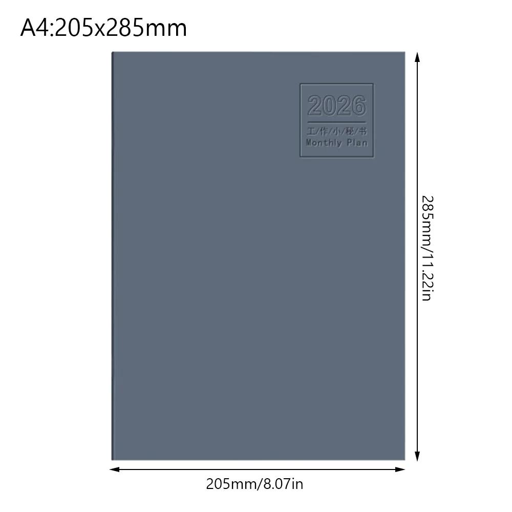 A4 A5 2026 Schedules Notebook 24 Sheets Learning Plan Planner Notebook Work Efficiency Life Check-in 2026 Calendar Planner