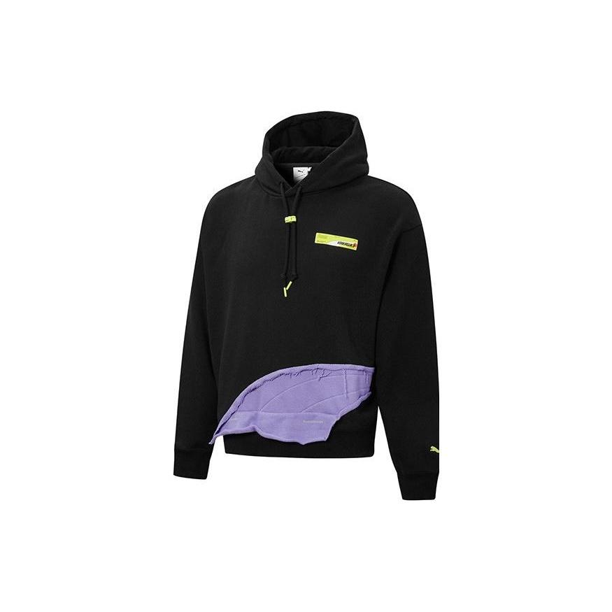 PUMA x Roaringwild Hoodie Black Purple Men s 532593-01 M