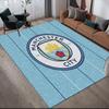 Alfombra Cuadrada con Patrón de Franela del Manchester City, Alfombra de Área, Alfombra para Sala de Estar, Dormitorio, Sofá, Sala de Juegos, Decoración, Felpudo Antideslizante