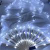 Handgefertigter Holz-LED-Tanzfächer Rechte Hand Design Beleuchteter Langer Seidenfächer für Tänzer und Darsteller