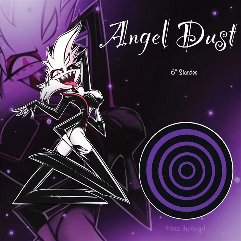 Hazbin Hotel Angel Dust Vaggie Husk Vox Adam Valentino Alastor Custom Acrylic Stand Desktop Ornament Festival Gift