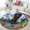 Eagle Mountains Round Area Rug,Carpet Rug for Living Room Bedroom Sofa Playroom Decor,Non-slip Floor Mat