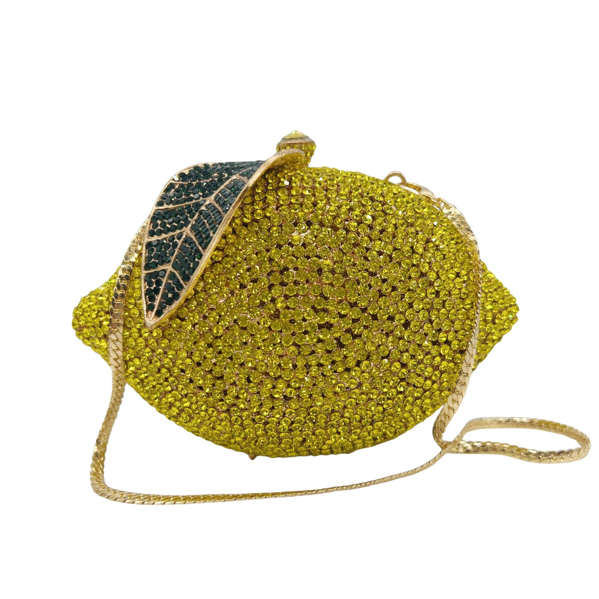 New Arrival Crystal Dinner Bag, Yellow/AB Diamond, Wedding Bridal Clutch Bag, Ladies Rhinestone Mini Clutch Bag жёлтый