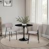 Esther Upholstered Chair, Light Gray, Metal Base
