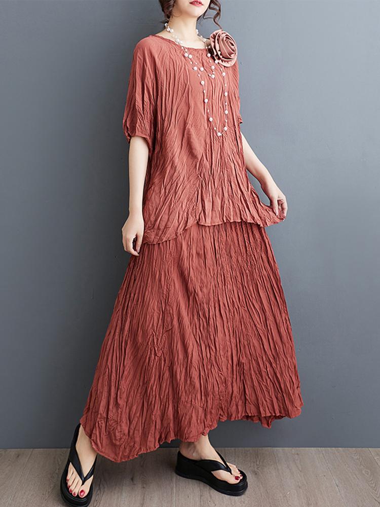 Xitao Culoare uni Seturi casual două piese ZY8787