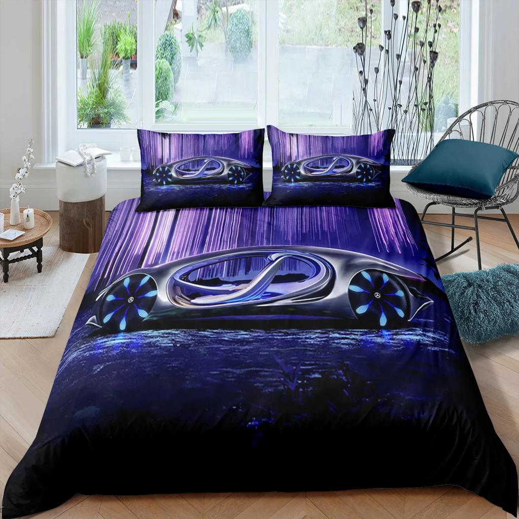Hyper Car Printed Duvet Cover With Pillowcase Bedding Set Single Double Twin Full Queen King Size 2/3pcs Polyester Quilt Cover