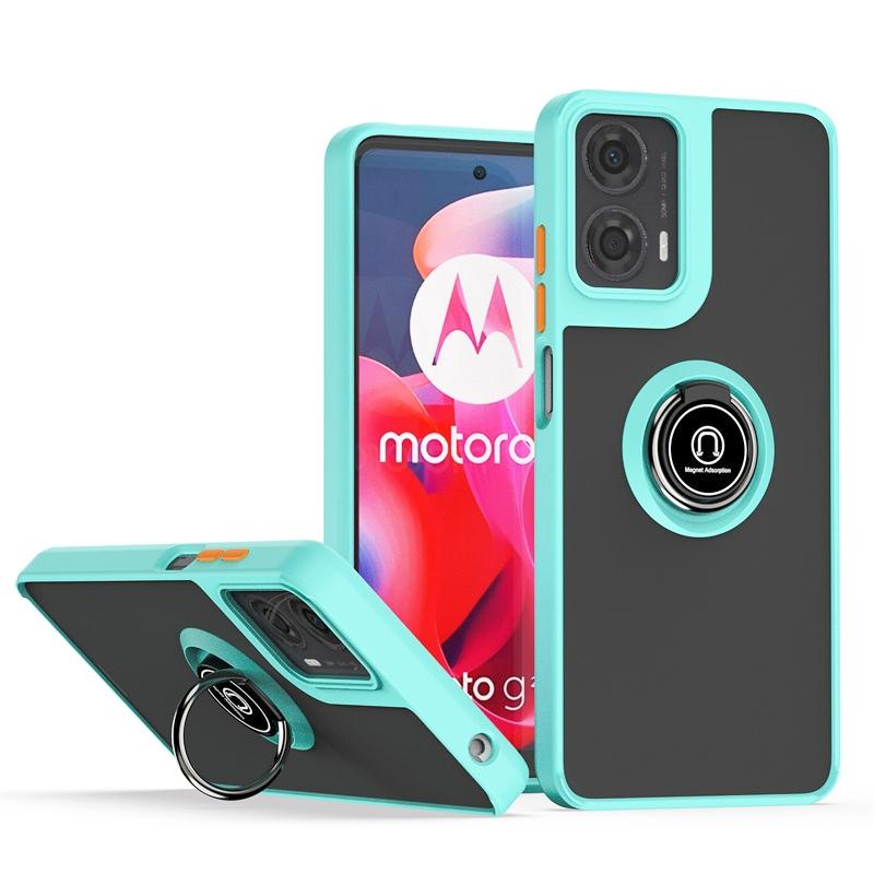 For Motorola Moto G04 G24 Case Magnetic Ring Holder Shockproof Armor Phone Case For MotoG04 MotoG24 G 04 24 Hard PC Back Cover