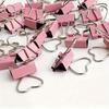5Pcs Pink Heart-shaped Long-tail Clip, Special-shaped Folder, Swallow-tail Clip, Storage Clip, Bill Clip, Bill Clip.