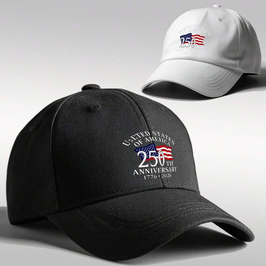 250. Jubiläum Baseballkappe Unisex Verstellbare Snapback-Mütze Leichte Atmungsaktive Polyester für Outdoor-Reise-Laufen