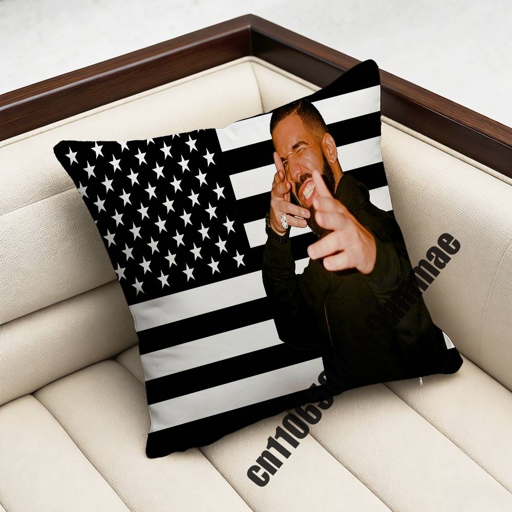 

For American USA DDrake Flag Throw Pillow Case Sham 45x45cm 40x40cm Square Car Pillowcase Pad Cushion Cover 30x30cm