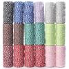 100M/roll Colored Cotton Rope Two-color Mixed Knitted Rope for Wedding Home Decoratio Gift Packaging Making Making Handcrafts