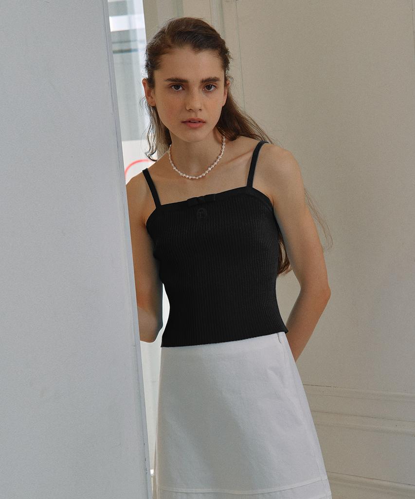 ROLAROLA Ribbon Slim Sleeveless Black