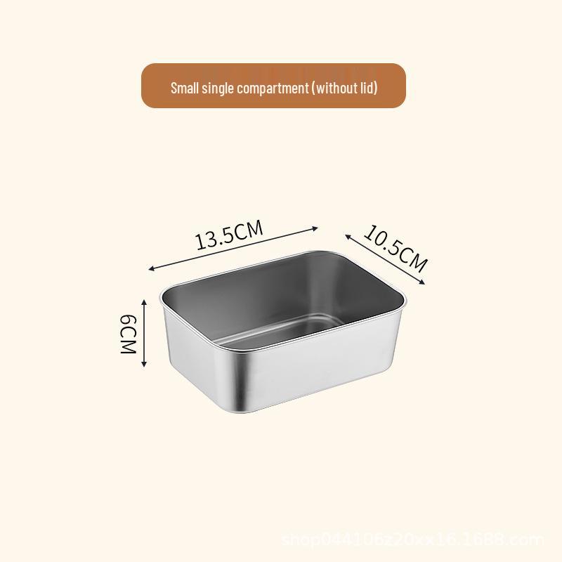 

Двухсекционный ланч-бокс из нержавеющей стали с крышкой – Идеально подходит для офисных работников и студентов, сохраняет еду свежей в холодильнике и морозильной камере.