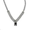 Black Zircon Pendant, Word Chain Necklace, Women's Ins Simple Temperament Cold Style Hip-hop Necklace Trend
