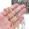 1m Stainless Steel Hollow Crown And Heart Link Chains for Handmade DIY Waist Chain Necklace Bracelet Jewelry Making Chain
