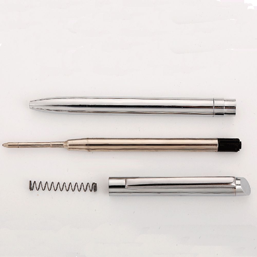 Classic Portable Silver Rotating Glossy Commercial Stationery Ballpoint Pen Oil Pen Office Supplies