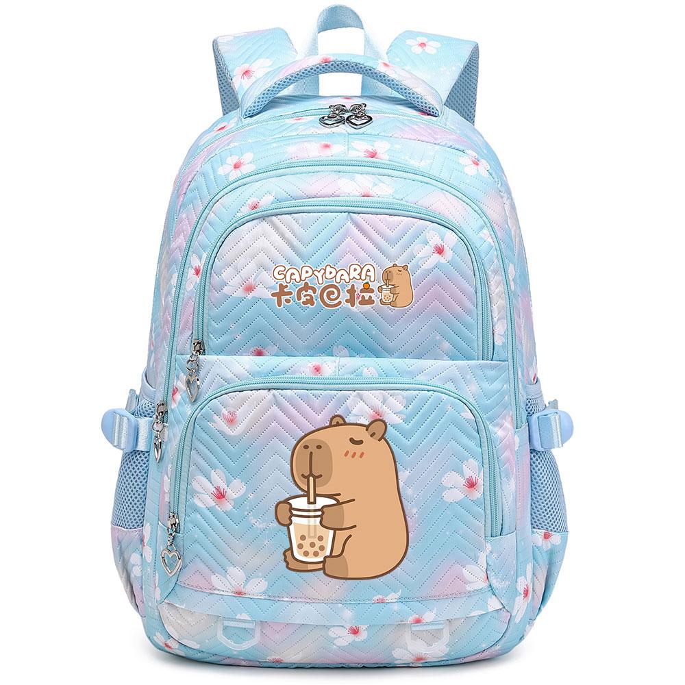 Cute Capybara Student Waterproof Backpack Girls Kids Back To School Book Bags Teenagers Schoolbags Women Travel Bagpack Mochila