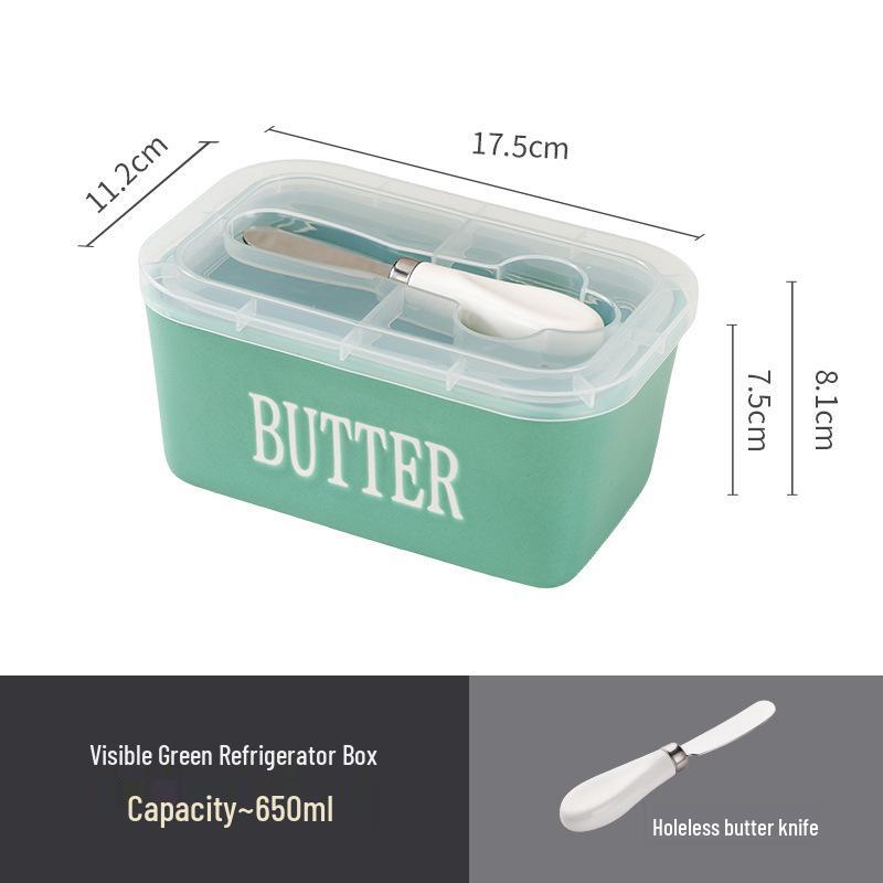 Nordisk keramisk smørskål med kniv - Europeisk design