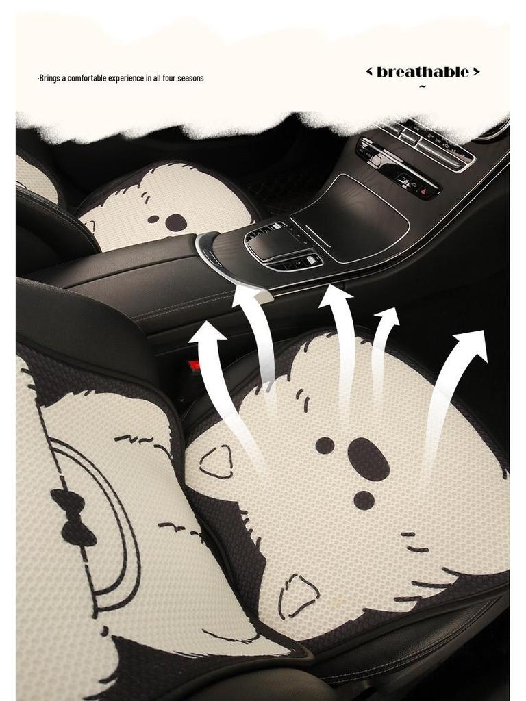 West Highland Cartoon Ladies Car Seat Cushion for Volkswagen Golf, Sagitar, Tayron, and T-Roc - All Seasons.